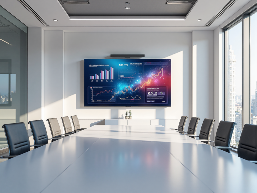 现代化安全培训中心内部,大屏幕显示安全教育内容,学员正在观看,明亮灯光环境