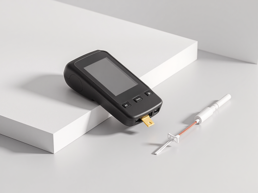 便携式气体检测仪,黑色机身,数字显示屏,手持式设计,白色背景